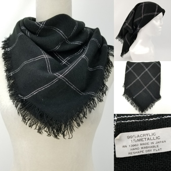 New York Accessory Group Accessories - vintage Made Japan Acrylic Metallic Fringe Scarf